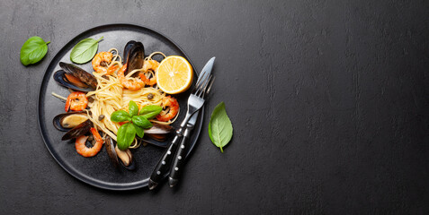 Italian seafood pasta