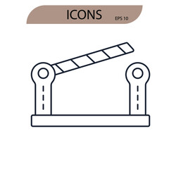 gate icons  symbol vector elements for infographic web