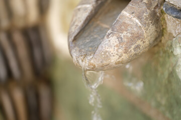 Water source in mountain, spring water or well-water