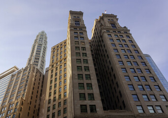 Fototapeta na wymiar Chicago downtown skyscrapers