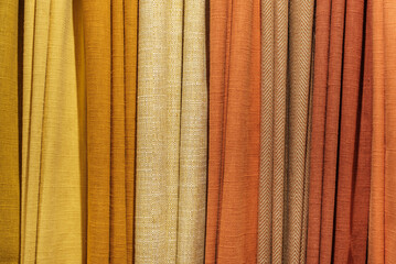Background Of Multicolored Fabric Selection