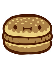 Niedliches Gesicht Cheeseburger 