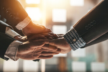 Coordination of the startup management team, businessmen joint venture start up companies, they are...