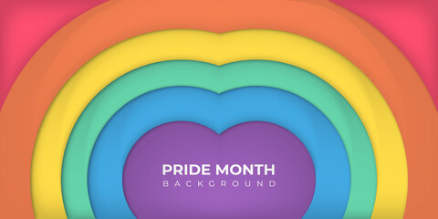 Pride Month Banner Pride Month Background On Pride Month Colorful Rainbow Concept LGBT 