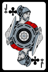 Jack of Clubs playing card - Greece original design.