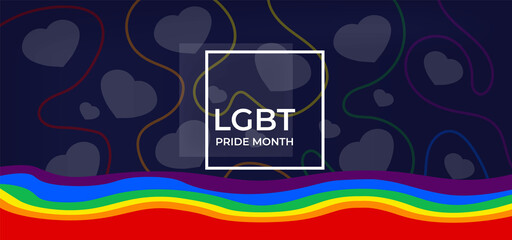 Pride Month Banner Pride Month Background On Pride Month Colorful Rainbow Concept LGBT 