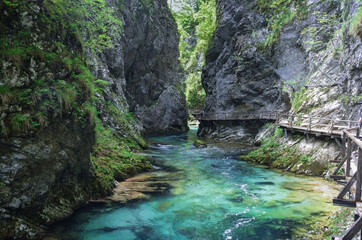 Vindgar Gorge in Slovenian Julian Alps
