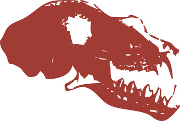 Squelette animal - crâne de Chauve souris pour design original, conception, T-Shirt ou autre graphique artistique. Vecteur sur fond transparent