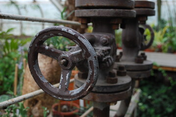 metal knobs in installation, industrial and solid © TK_Office