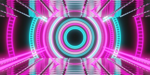 metaverse vr virtual reality with network, gaming of simulation, cyberpunk gamer background, 3d rendering illustration, scifi ai robot technology