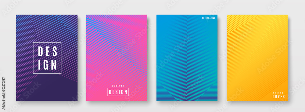 Aufkleber bright color abstract pattern background vector illustration with line gradient texture for minimal 