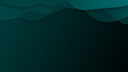 Waves gradient abstract background at the top of emerald green colors of 2022 year concept with smooth movement and copy space