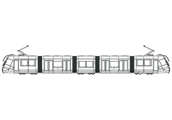 Subway train vector illustration on white background. Vector illustration set icon subway train. - obrazy, fototapety, plakaty