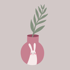 Easter bunny vase
