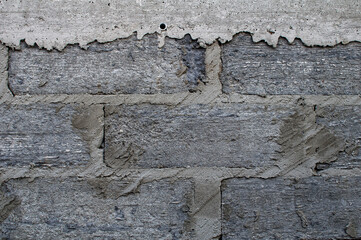 texture of a wall made of concrete blocks