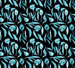 Seamless flowers pattern, floral print.