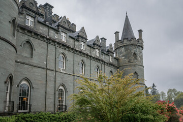 Fototapeta na wymiar Exterior of the Inveraray Castle in scotland