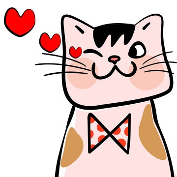 cat, illustration, kitten, 猫，插画