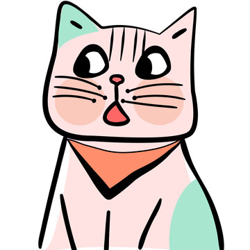 cat, illustration, kitten, 猫，插画