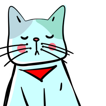 cat, illustration, kitten, 猫，插画