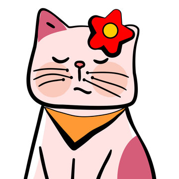 cat, illustration, kitten, 猫，插画