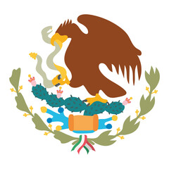 mexican flag emblem
