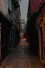 Fototapeta premium European streets at the sunset in Venice, Italy