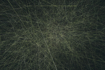 Random chaotic lines of abstract geometric texture. Modern 3d illustration in tech futuristic style