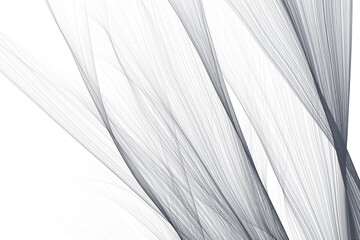 Smooth linear wave hair textures in futuristic technology style. Abstract particle emitter 3d background illustration