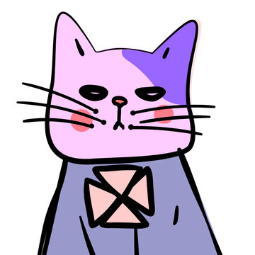 cat, illustration, kitty, 猫，插画