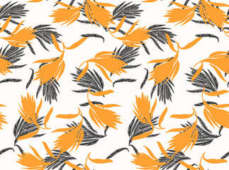 Obraz premium Seamless flowers pattern, floral print.