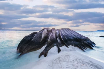 Foto op Plexiglas Anse Source Argent strand op de Seychellen © Fyle