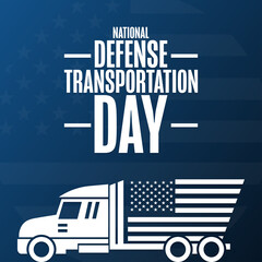 National Defense Transportation Day. Holiday concept. Template for background, banner, card, poster with text inscription. Vector EPS10 illustration.