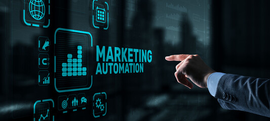 Marketing automation concept. Business Technology Internet and network