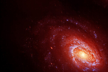 Beautiful red galaxy. Elements of this image furnished by NASA