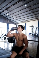 Portrait of a man in the gym