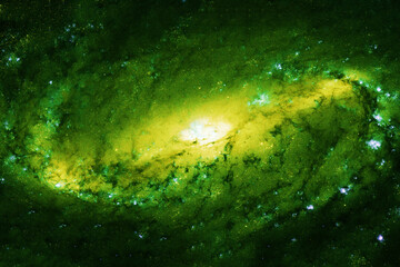 Bright green nebula. Elements of this image furnished by NASA © Artsiom P