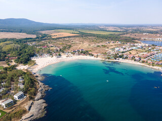 Fototapeta na wymiar Aerial view of Arapya beach near town of Tsarevo, Bulgaria