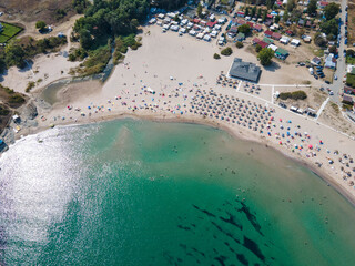 Aerial view of Arapya beach near town of Tsarevo, Bulgaria