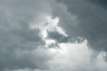 dark clouds of the storm front