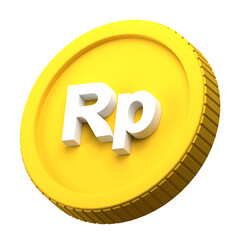 Rupiah Coin 3D Illustration