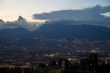 time clouds over the city