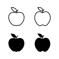 Apple icons vector. Apple sign and symbols for web design.