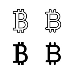 Bitcoin icons vector. bitcoin sign and symbol. payment symbol. cryptocurrency logo