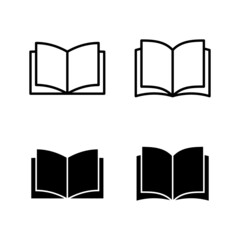 Book icons vector. open book sign and symbol. ebook icon