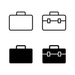 Briefcase icons vector. suitcase sign and symbol. luggage symbol.