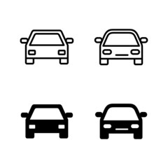 Car icons vector. car sign and symbol. small sedan