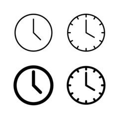 Clock icons vector. Time sign and symbol. watch icon
