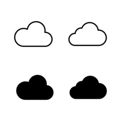 Cloud icons vector. cloud sign and symbol