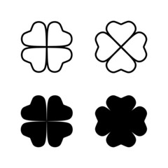 Clover icons vector. clover sign and symbol. four leaf clover icon.